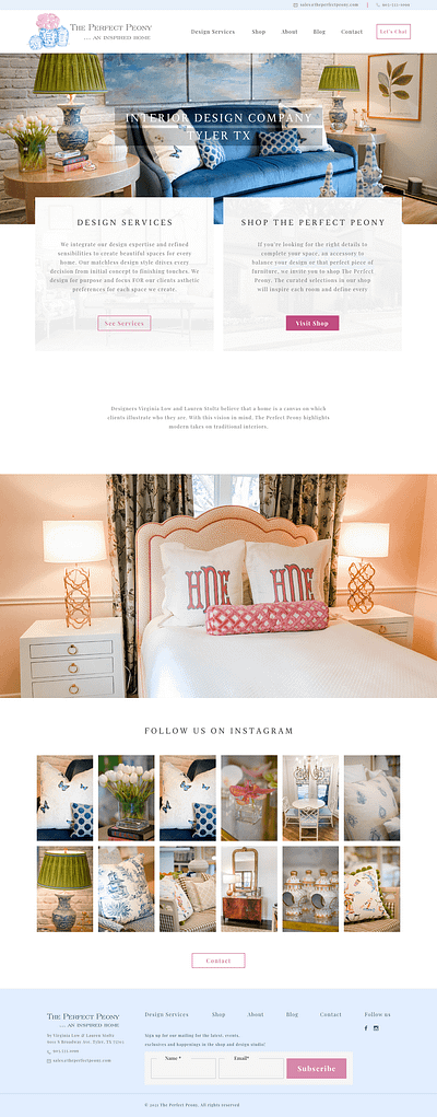 The Perfect Peony_Website Design graphic design ui