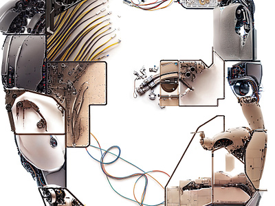 Sam Altman: I, Robot? artificial intelligence chatgpt graphic design illustration openai photomosaic robotics sam altman silicon valley