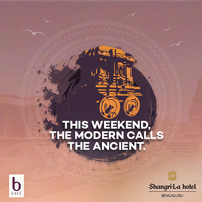 Social Media post for shangrila hotel graphic design