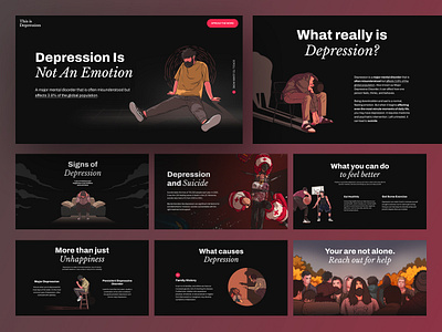 This Is Depression - Awareness Site awareness depression illustration interactive ux website