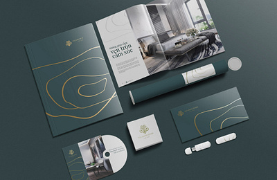 The Manor Tower Lao Cai area branding brochure design estate graphic design isotype logo luxury mark real estate urban vector