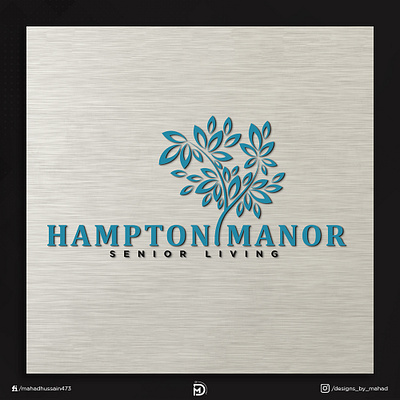 Hampton Manor Logo 3d animation branding graphic design logo