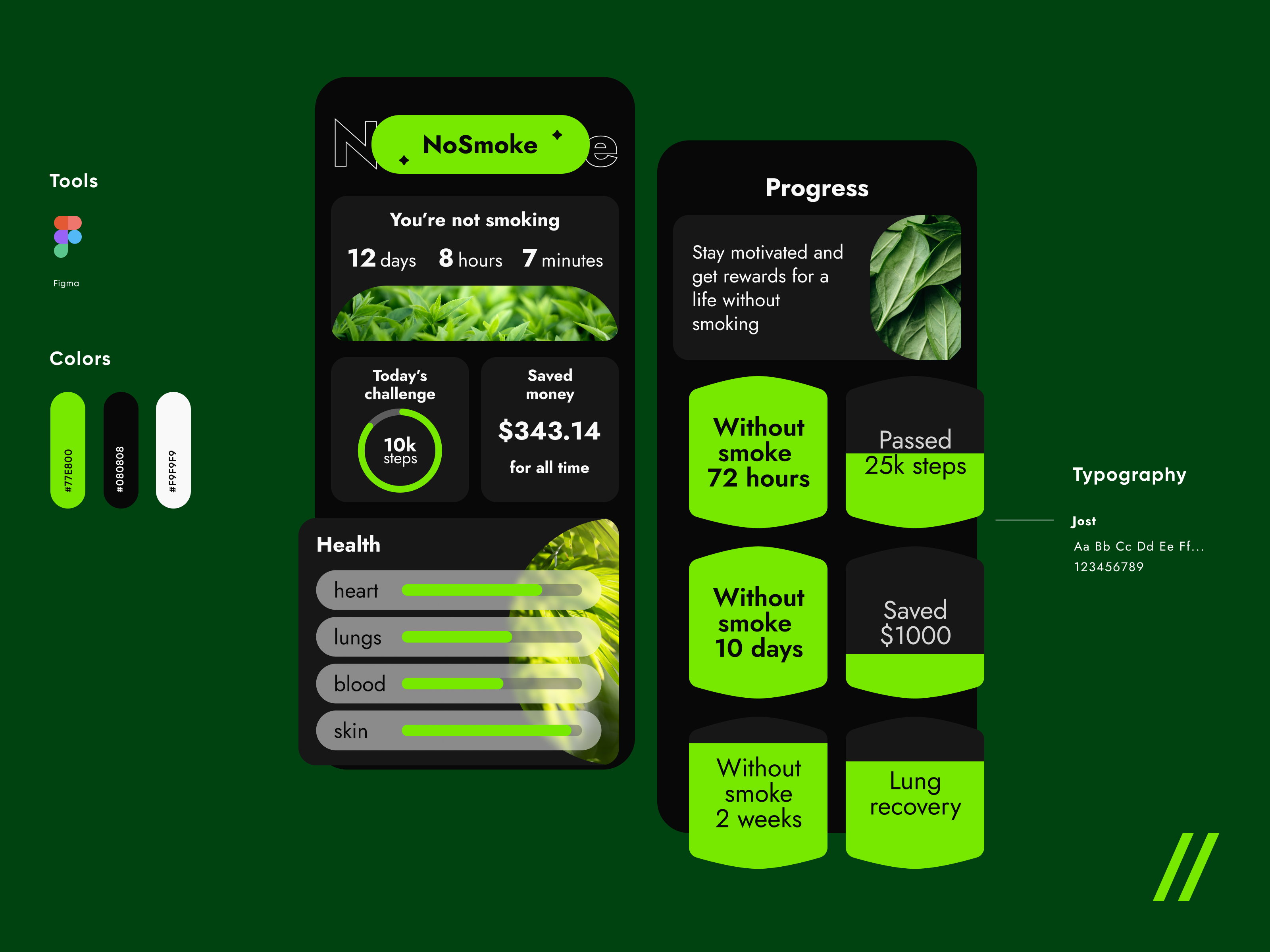 Quit Smoking Mobile iOS App by Vladislava Urazova on Dribbble
