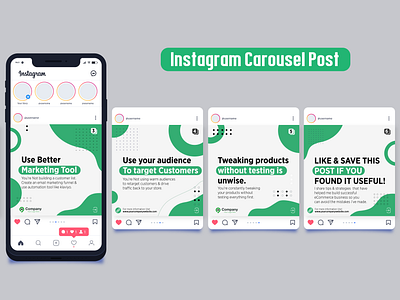 Ecommerce Carousel Slider Design For Instagram branding carousel post flyer graphic design instagram social media banner