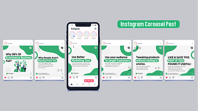 Ecommerce Carousel Slider Design For Instagram branding carousel post flyer graphic design instagram social media banner