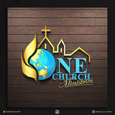 One Church Ministries Logo 3d animation branding graphic design logo motion graphics ui