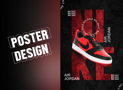 AIR JORDAN banner design graphic design poster shoes