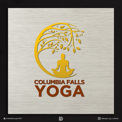 Columbia Falls Yoga Logo 3d animation branding graphic design logo motion graphics ui