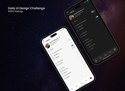 Daily UI Design Challenge | #005 Settings daily ui design challenge dailyui settings settings page design ui ui ux user interface