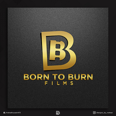 Born To Burn Films Logo 3d animation branding graphic design logo motion graphics ui