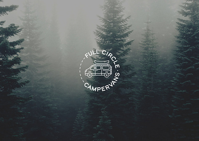 Full Circle Campervans adobe illustrator adventure brand campervans craftsmanship creative design explore full circle camper vans graphics handcrafted icon illustration logo nomad nomadic living off grid travel van life vector