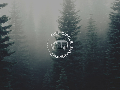 Full Circle Campervans adobe illustrator adventure brand campervans craftsmanship creative design explore full circle camper vans graphics handcrafted icon illustration logo nomad nomadic living off grid travel van life vector