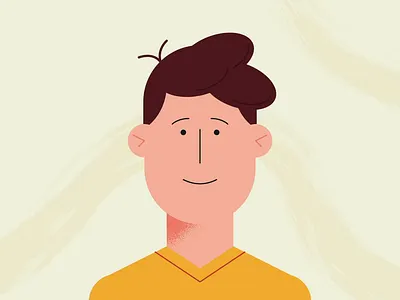 Head Turn 2d animated animation character design face fake 3d geometric graphic graphic design head illustration minimal motion motion graphics rig
