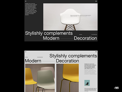 Editorial Exploration 01 color editorial exploration figma furniture imagery typography visual