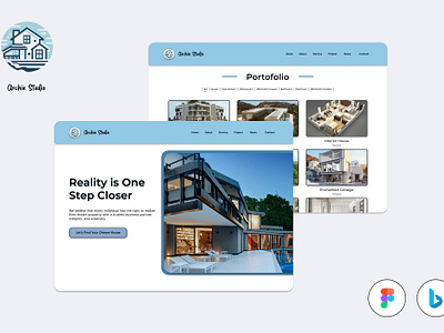 Archie Studio - Online Architecture Portfolio #UI-Desktop designapps projecteducational ui ui dekstop userinterfacedesign