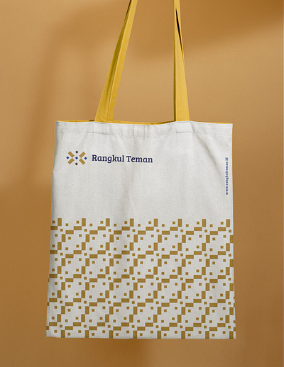 Rangkul Teman Cooperative - Eco Bag batik blue brand identity branding cooperative design digital eco bag fintech geometric gold graphic design grid icon loan logo online pattern ui vector