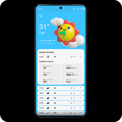 #DailyUI 38 - Weather Design app branding design graphic design illustration logo typography ui ux vector