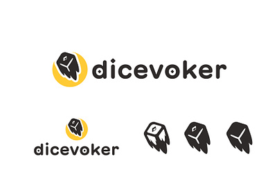 Dicevoker brand logo graphic design illustration sketch vector
