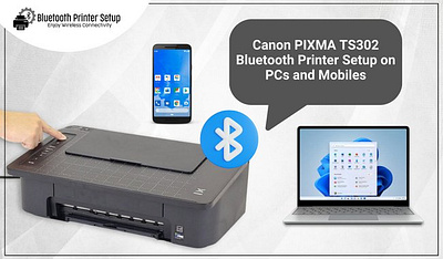 Canon PIXMA TS302 Bluetooth Printer Setup on PCs and Mobiles canon pixma printer setup canon pixma ts302 bluetooth canon wireless pixma setup