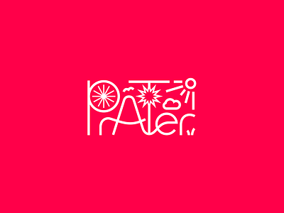 Prater austria custom illustration lettering line prater simple stylised stylized vienna