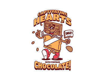 Chocolate brand brand identity branding character chocolate classic design graphic design illustration logo mascot nostalgic old style retro sweet vector vintage