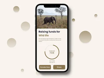 Crowdfunding app ui appui crowdfunding daily ui dailyui donation figma mobile app design mobile app ui mobile ui uiux