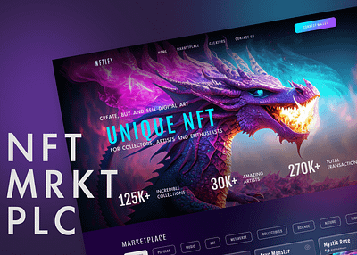 NFT Marketplace design figma landing page nft ui uiux user experience user interface