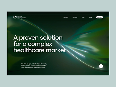 CCC — HERO Animation 3d animation clean corporate design dna financial green helix interaction medical minimal modern motion graphics pageload website