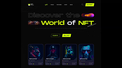 NFT website Ui Ux Motion branding graphic design logo motion graphics ui
