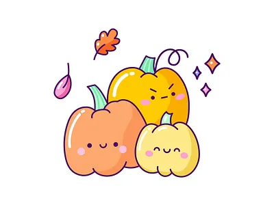 Kawaii Pumpkin Patch adobe express adobe illustrator animation cartoon cartoon character cartoon illustration cute illustration cuteart illustration kawaii micro animation