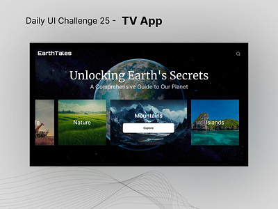 Daily UI Challenge 25 - TV App dailyui dailyuichallenge design tvapp ui uidesign ux