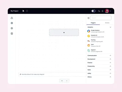 Microflow V1 playground automation design google google analytics hotjar light microflow pouya sepanta sepanta pouya ui ux v1