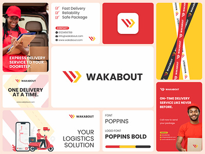 WAKABOUT (DELIVERY/LOGISTICS COMPANY) BRAND IDENTITY DESIGN branding design logo