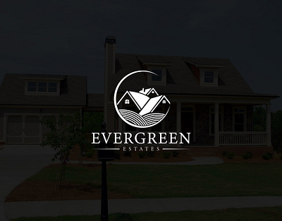 Evergreen States (Real Estates Logo Design) abstract branding graphic design logo logo specialist logos minimalist minimalist logo wordmark logo