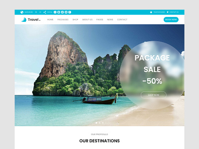 Travel Agency - Landing page agency landingpage tour tourwebsite trave travelagency ui uidesign ux website websitedesign