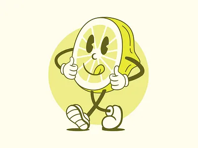 Logo Concept For Lemonade Brand alcohol beverage branding cartoon design drink eyes fresh illustration juice lemon lemonade logo mascot modern retro sour sparkling vector water