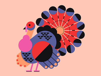 Turkey Day 2d character design geometric illustration minimalistic simple vector visual