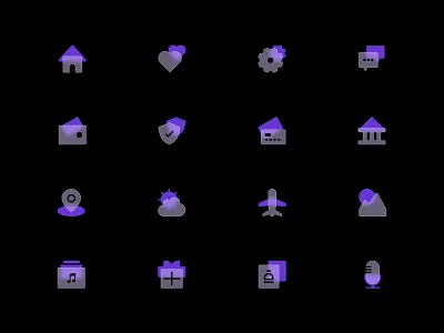 Frosted Glass Icons 3d blur clean digital frosted glass glass graphic design icon icon collection icon set product