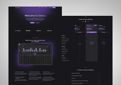 Galaxy - Website Theme astrojs design landing page responsive tailwindcss template theme website