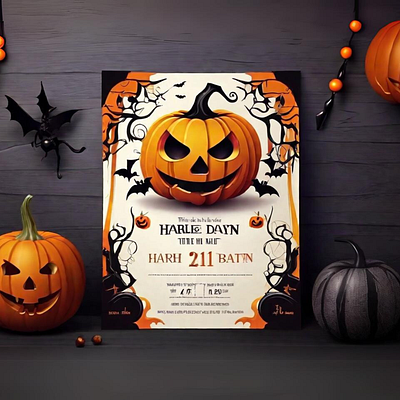 Halloween poster Design flyer flyer design graphic design halloween mockups poster