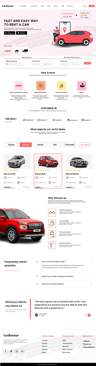 Car Rental Web Design booking brand design branding car design rental responsive design ui web design