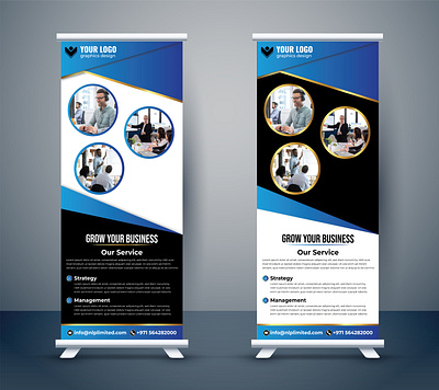 Corporate Retractable Banner banner banner ads banners branding corporate corporate banner corporate retractable banner corporate template graphic design logo print design retractable banner retractable banner design roll up banner signage signage design template template design