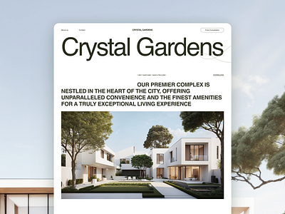 Crystal Gardens - Landing page branding graphic design illustration landing page logo motion graphics ui uiux design webdesign