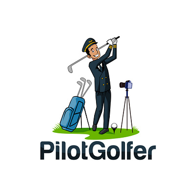 Pilot Golfer 3d animation branding graphic design logo motion graphics ui
