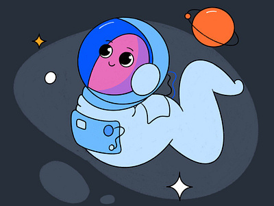 Space Worms 🛸 Illustrations astronaut cosmos illustration space worms