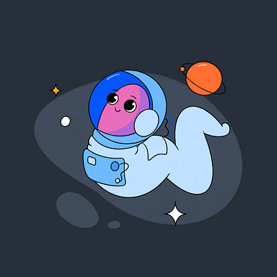 Space Worms 🛸 Illustrations astronaut cosmos illustration space worms