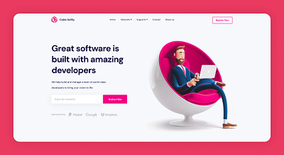 Software company website Landing page design landing page ui ui design web design website website landing page website ui