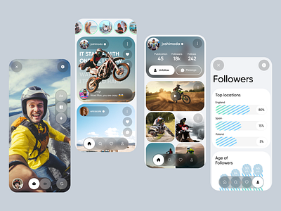 SnapLink | Social App activity clean cyber sport design designer freelancer light mobile network new platform popular product social social app sport ui ux uxui