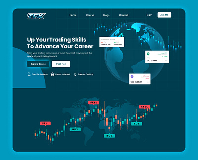 Trading website Design graphic design landing page trading website ui design web design website design