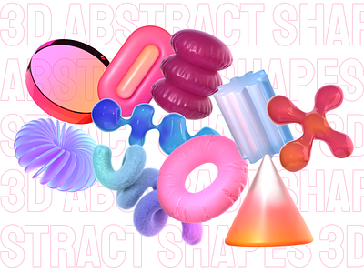 3D Abstract shapes illustrations 3d abstract colorful design free illustration illustrations modern shapes ui web design